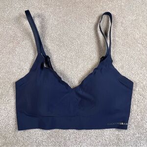 Lucky Brand Bralette Bra Small Adjustable Navy Blue Lightly Removable Padding